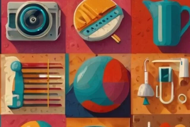 Colagem colorida mostrando vários hobbies para melhorar a saúde mental.