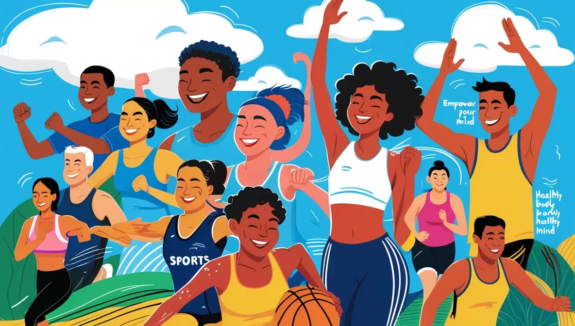 Uma pessoa praticando yoga em um cenário sereno, simbolizando a conexão entre o esporte, a natureza e o bem-estar.