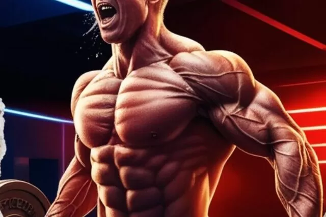 Creatina personificada orientando um atleta sobre a ingestão adequada e a hidratação.