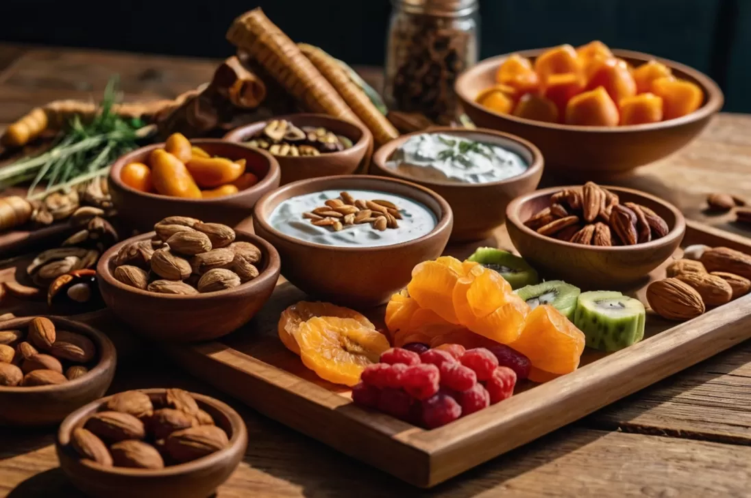 iogurtes e castanhas