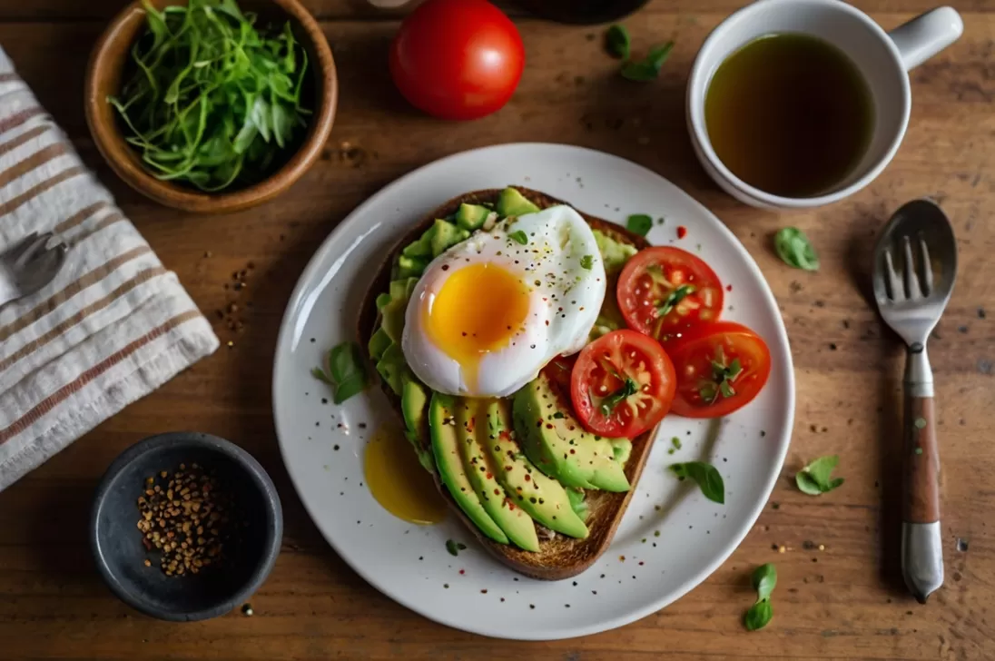 torrada de abacate para um café da manhã nutritivo