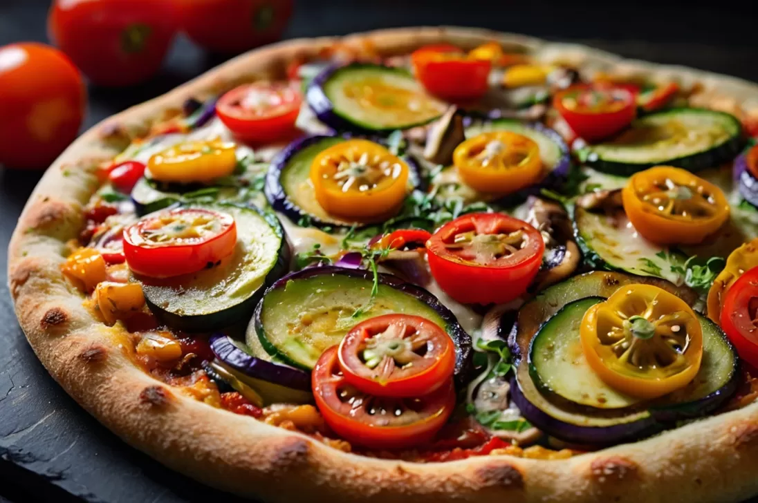 Pizza de Vegetais Caseira 